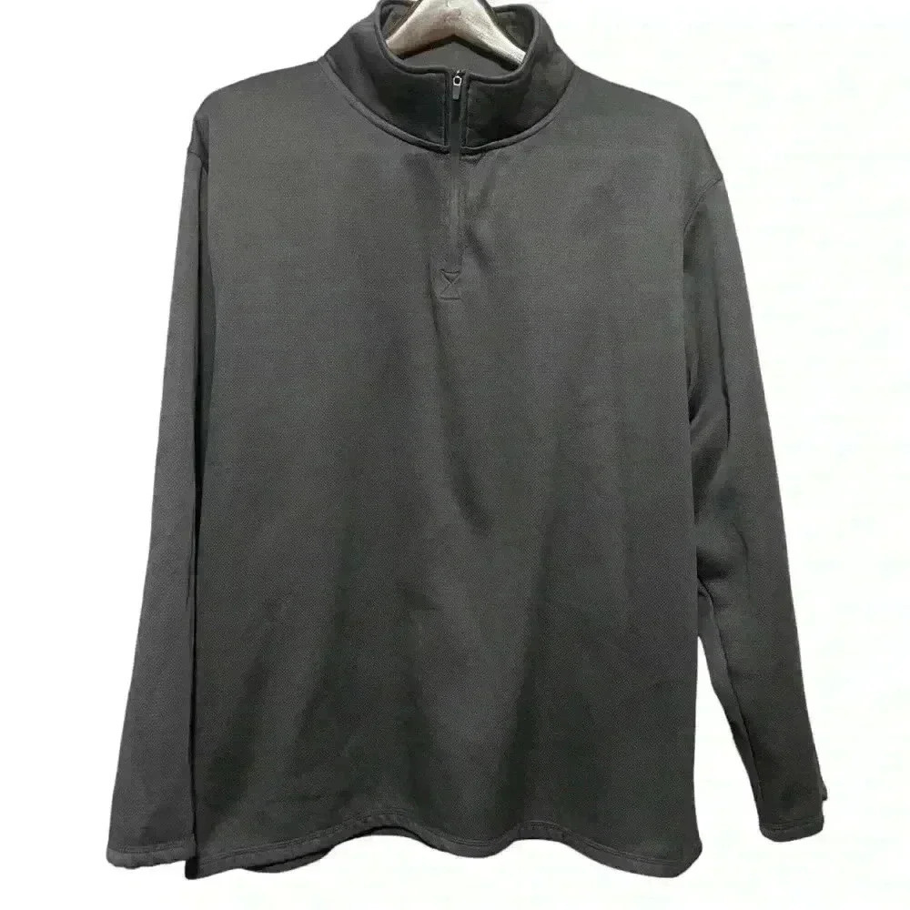 John Deere Gray 1/4 Zip Long Sleeve Pullover Top Men's Size X-Large